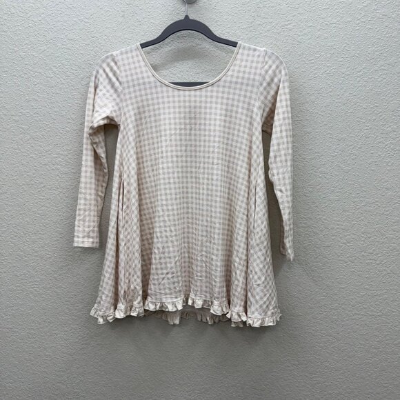 Omi Jo Well Dressed Wolf Vanilla Milk Gingham Plaid House Dress Set Girls size 8 - Picture 5 of 7